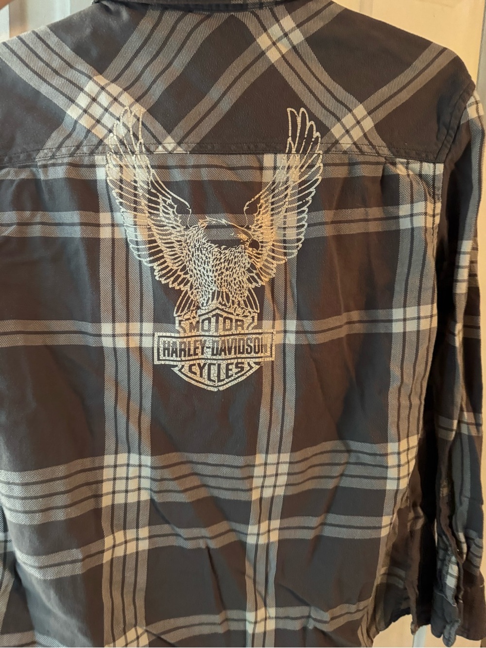 Harley-Davidson Gray and white flannel